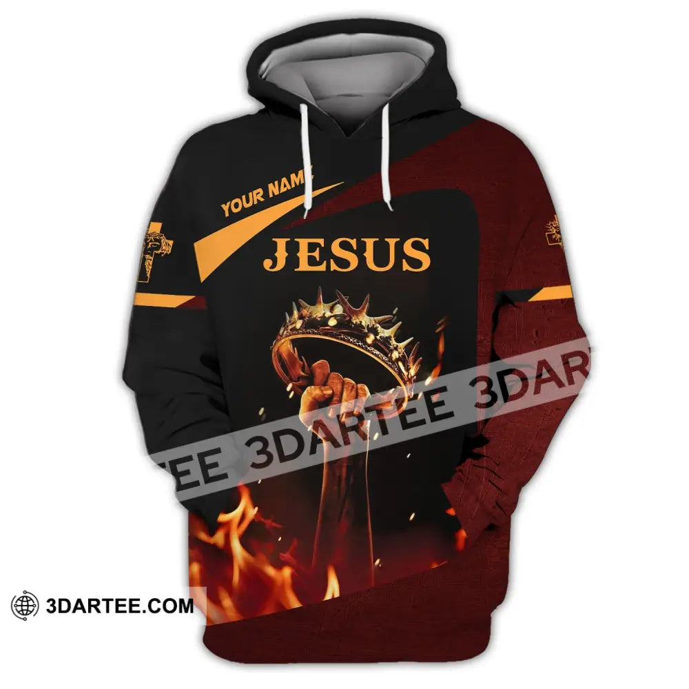 Unisex Shirt Custom Name Jesus Love Long Sleeve Hoodie Polo Gift For Christian / S T-Shirt