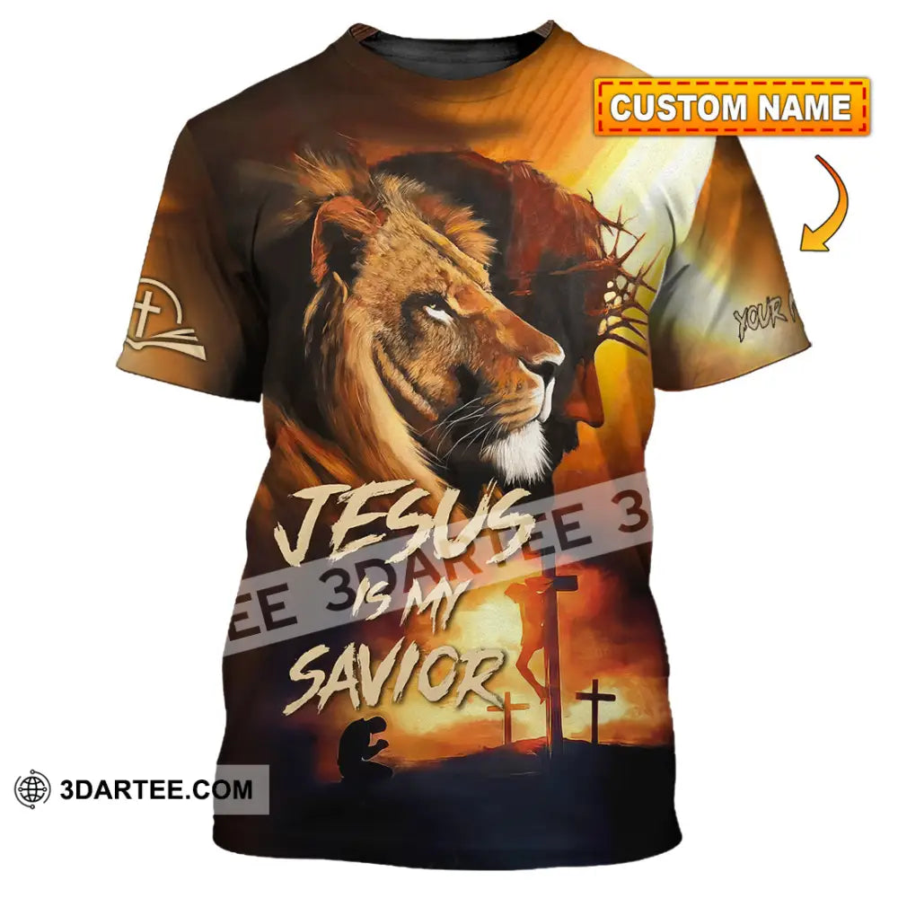 Unisex Shirt - Custom Name Jesus My Lion Savior T-Shirt