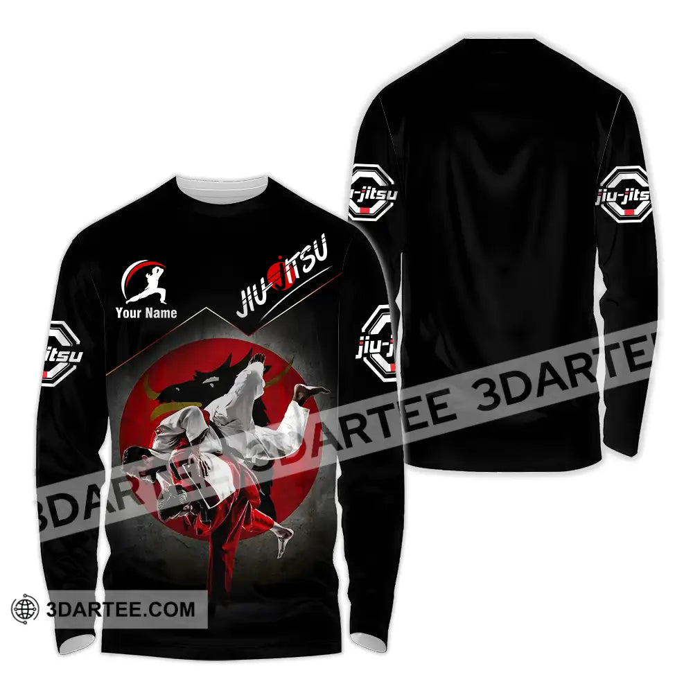 Unisex Shirt - Custom Name Jiu Jitsu Combat Long Sleeve / S T-Shirt