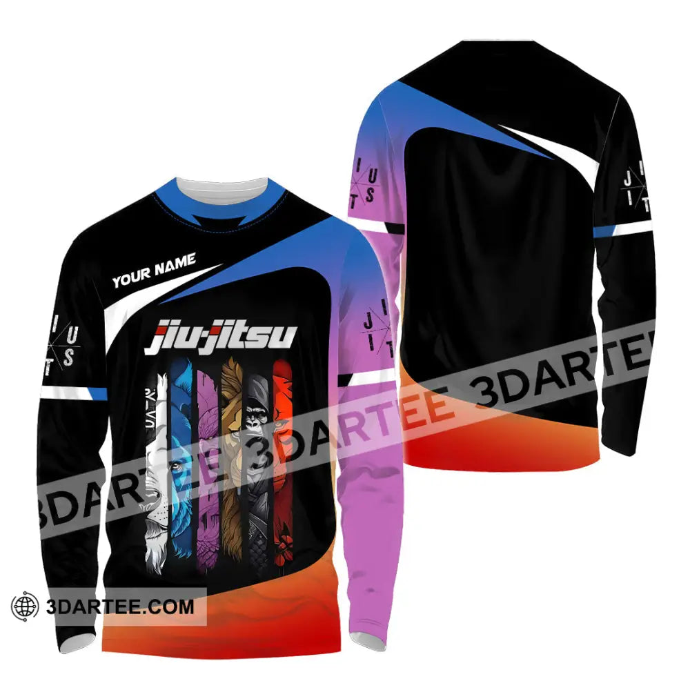 Unisex Shirt Custom Name Jiujitsu Lover Gift Long Sleeve / S T-Shirt