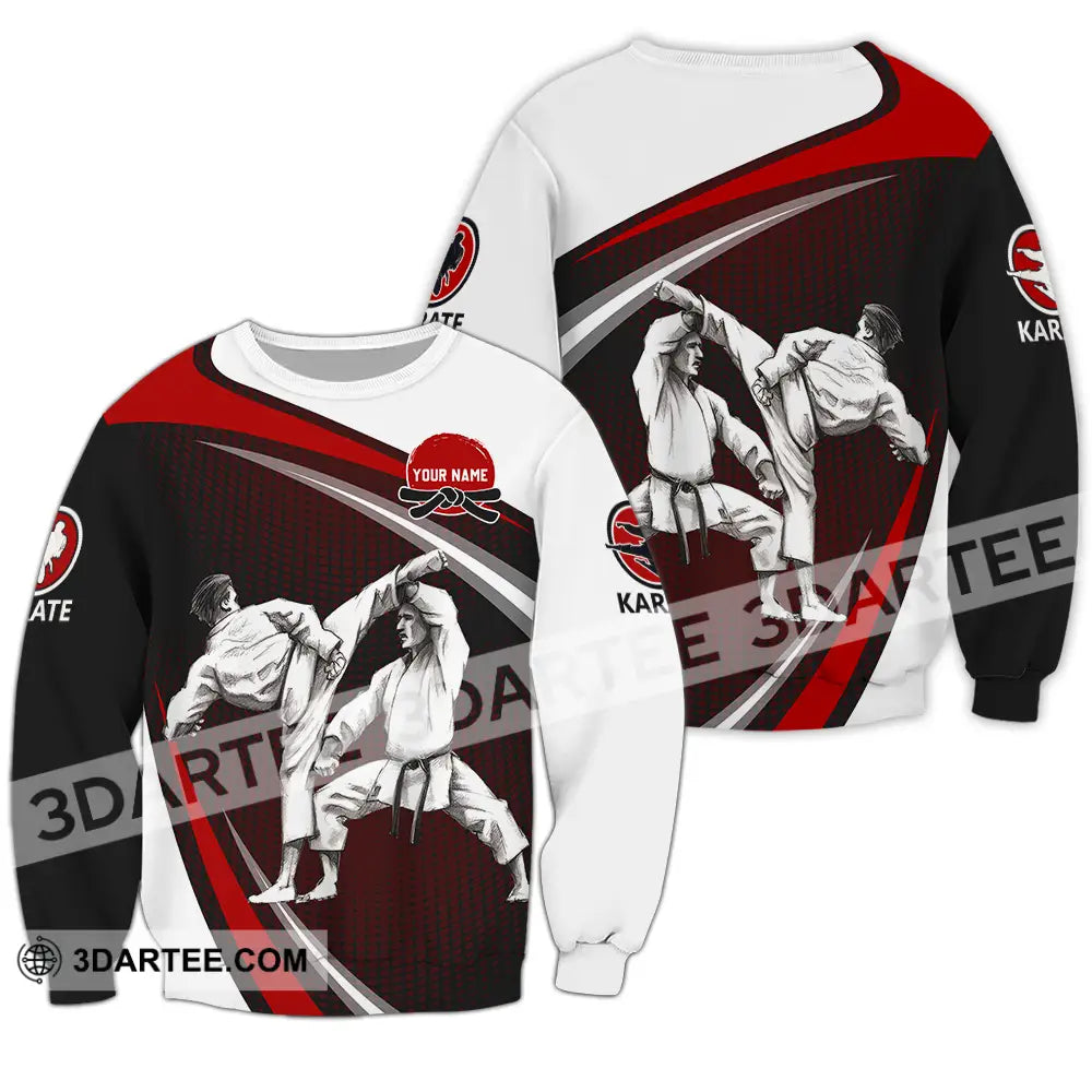 Unisex Shirt - Custom Name Karate Combat Long Sleeve / S T-Shirt