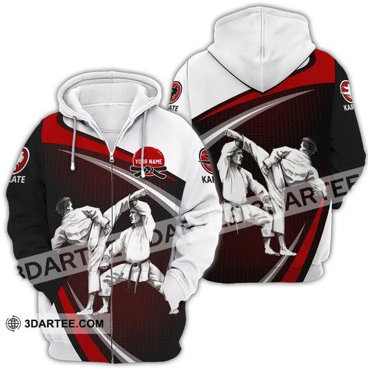 Unisex Shirt - Custom Name Karate Combat Zipper Hoodie / S T-Shirt