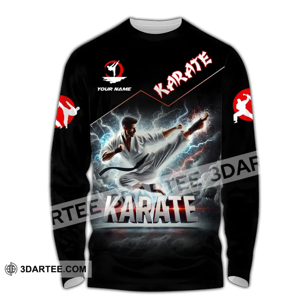 Unisex Shirt - Custom Name Karate Long Sleeve / S T-Shirt