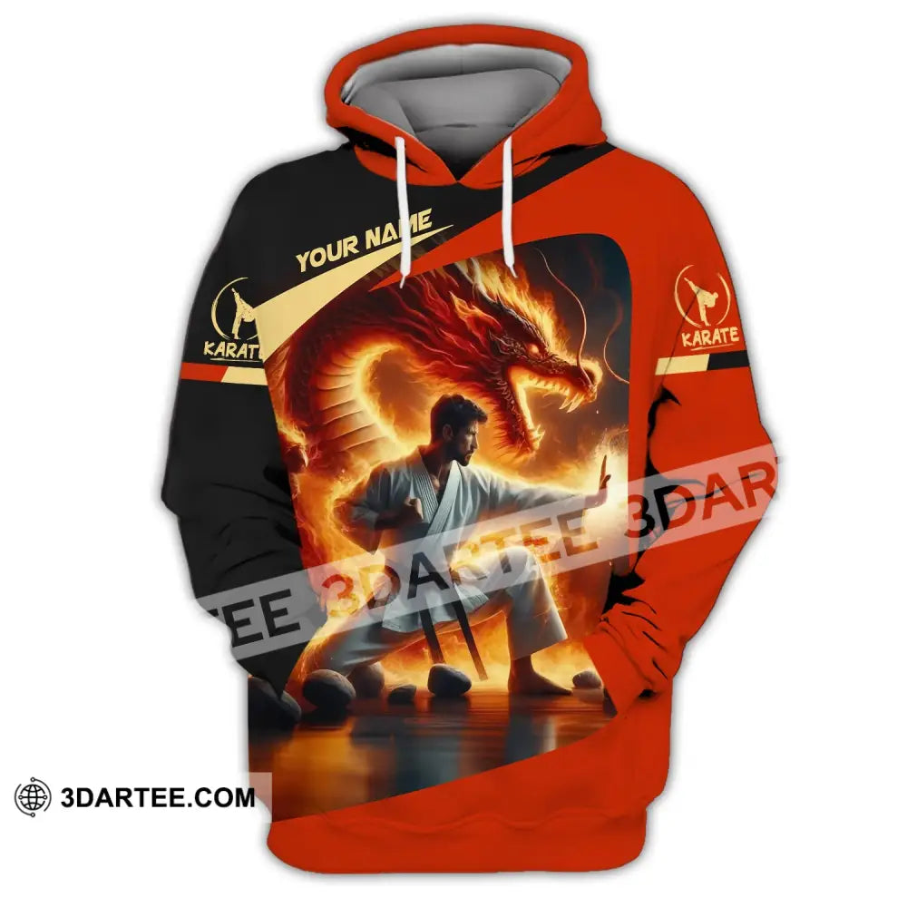 Unisex Shirt Custom Name Karate Polo Long Sleeve Hoodie / S T-Shirt