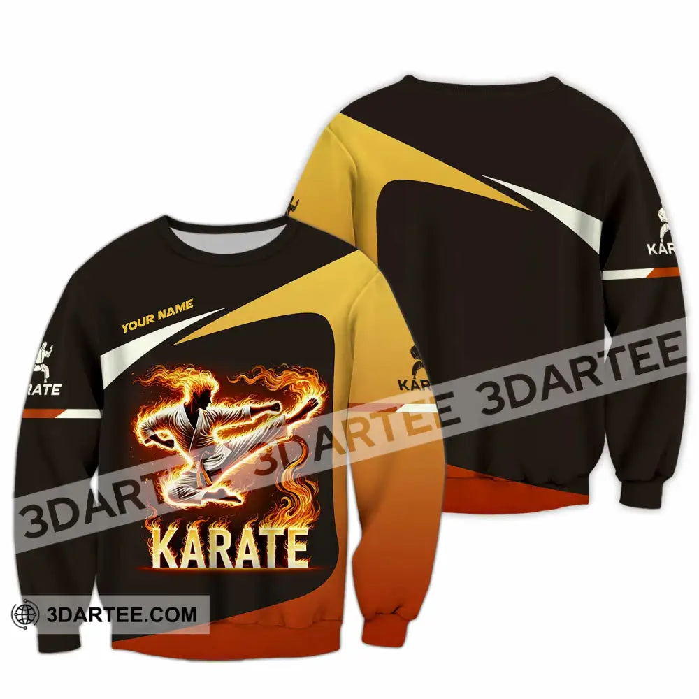 Unisex Shirt Custom Name Karate Polo Long Sleeve / S T-Shirt