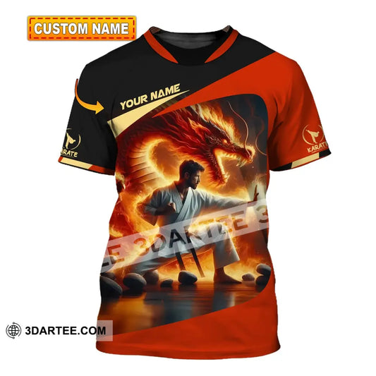 Unisex Shirt Custom Name Karate Polo Long Sleeve T-Shirt