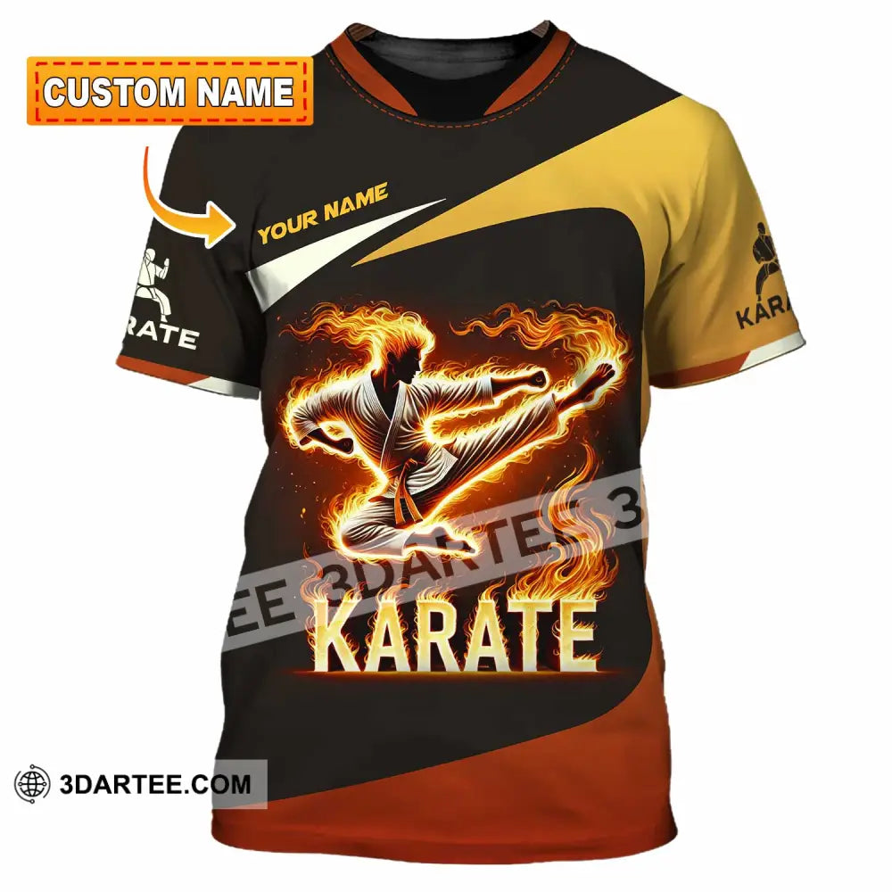 Unisex Shirt Custom Name Karate Polo Long Sleeve T-Shirt