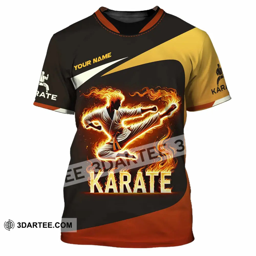 Unisex Shirt Custom Name Karate Polo Long Sleeve T-Shirt / S T-Shirt