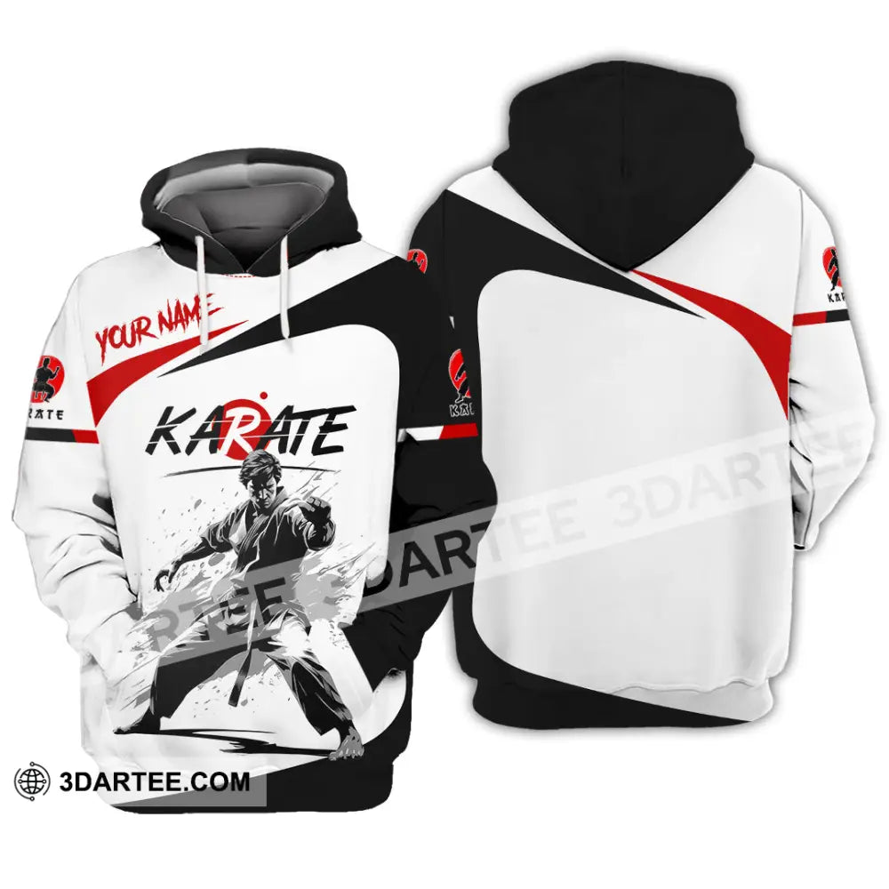 Unisex Shirt - Custom Name Karate Sport Fighter Hoodie / S T-Shirt