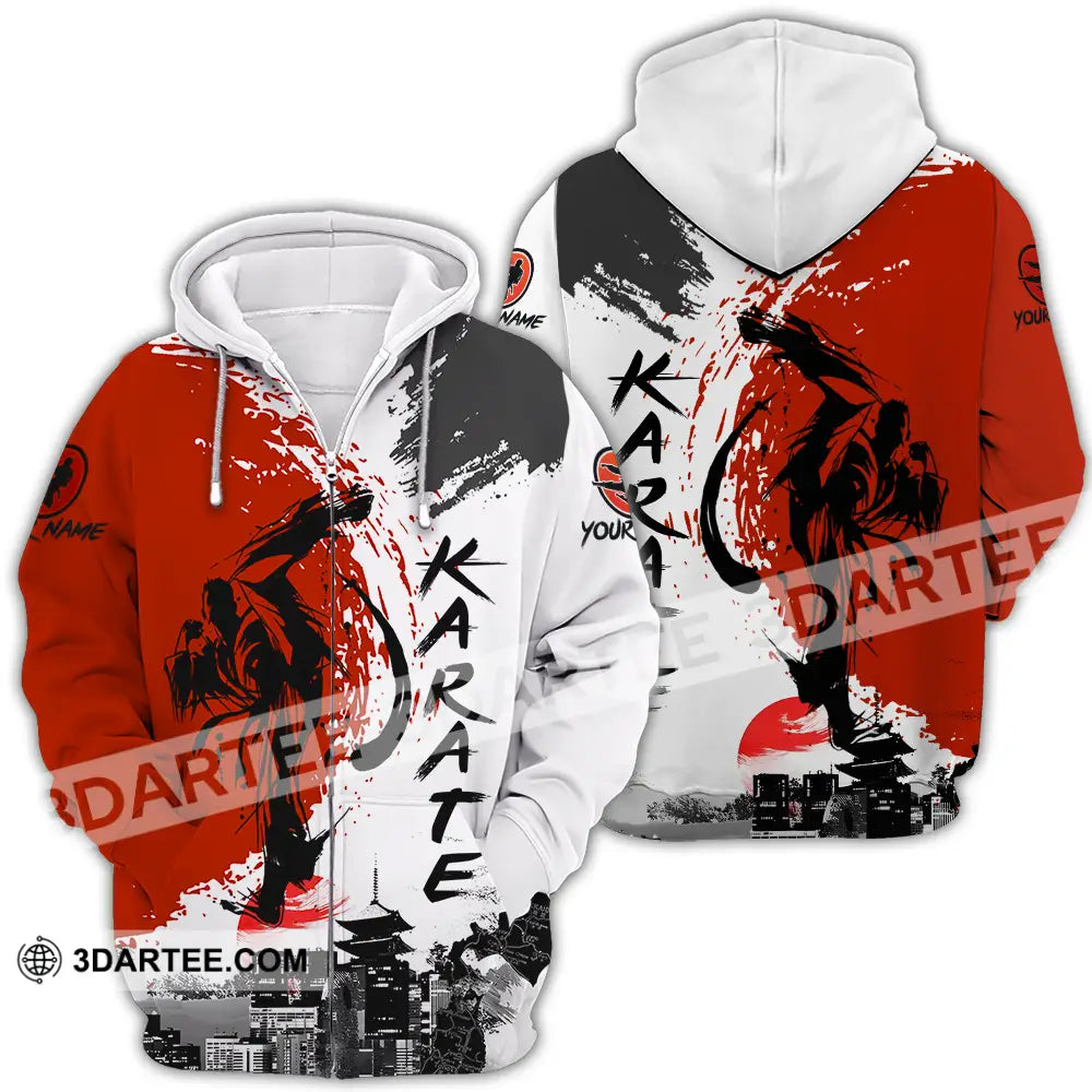 Unisex Shirt - Custom Name Karate Tradition Zipper Hoodie / S T-Shirt