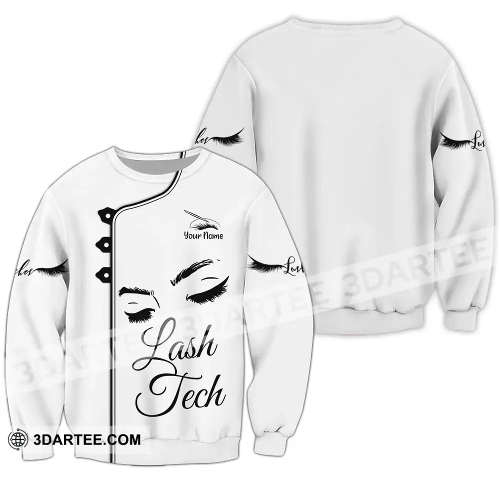 Unisex Shirt - Custom Name Lash Teach Light Long Sleeve / S T-Shirt