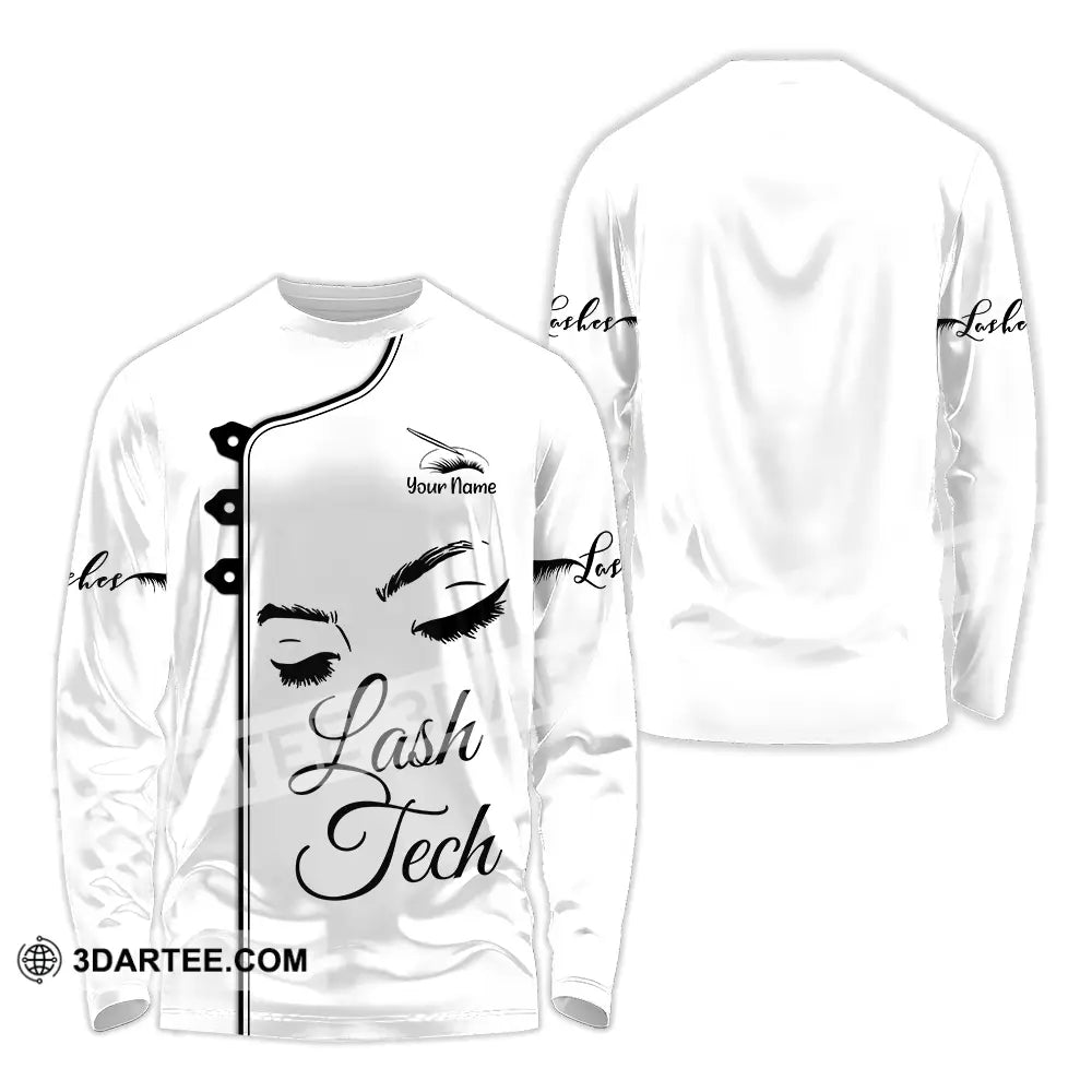 Unisex Shirt - Custom Name Lash Teach Light Long Sleeve / S T-Shirt