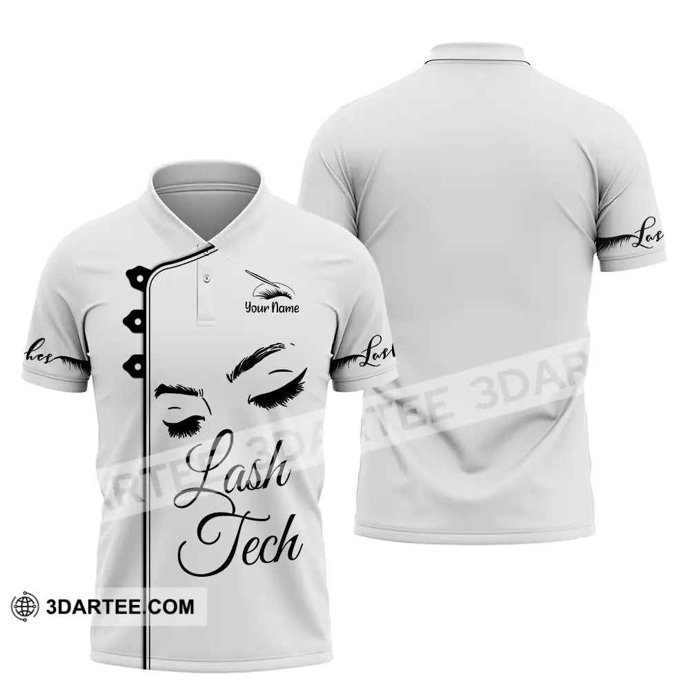 Unisex Shirt - Custom Name Lash Teach Light Polo / S T-Shirt