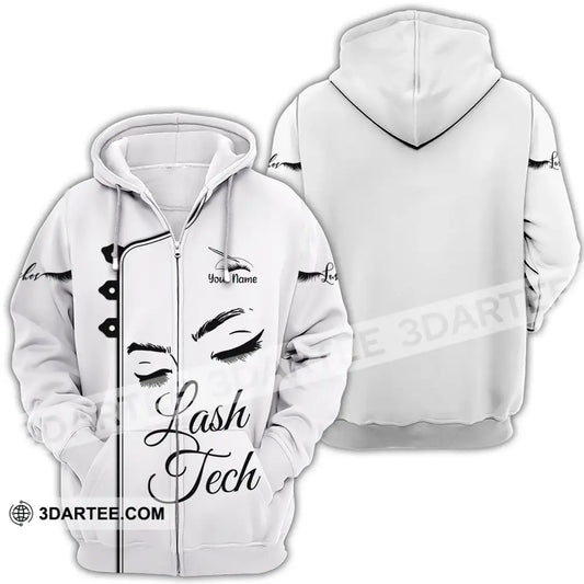 Unisex Shirt - Custom Name Lash Teach Light Zipper Hoodie / S T-Shirt