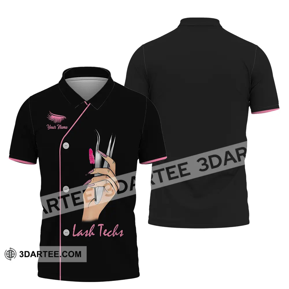 Unisex Shirt - Custom Name Lash Teaches Polo / S T-Shirt