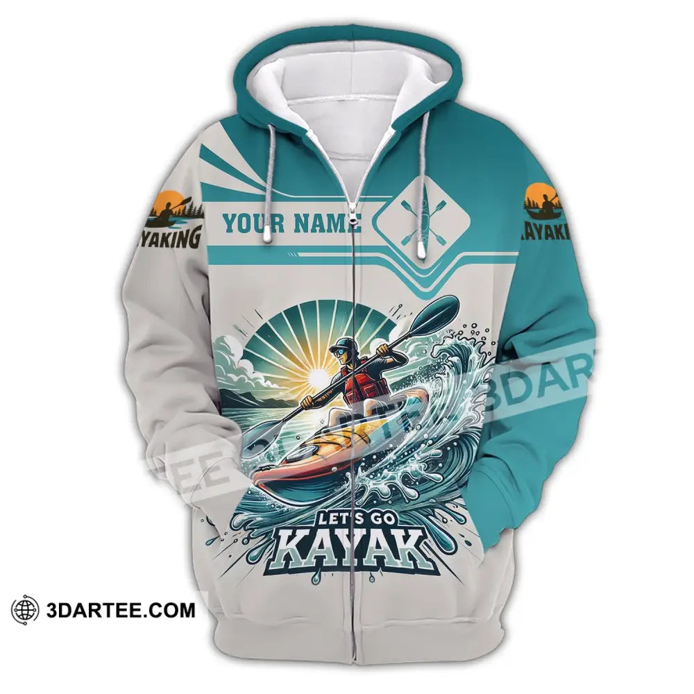 Unisex Shirt - Custom Name Let Go Kayak Zipper Hoodie / S T-Shirt