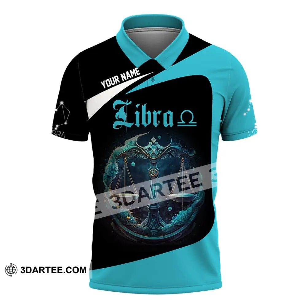 Unisex Shirt Custom Name Libra Zodiac Polo Long Sleeve Apparel Gift For / S T-Shirt