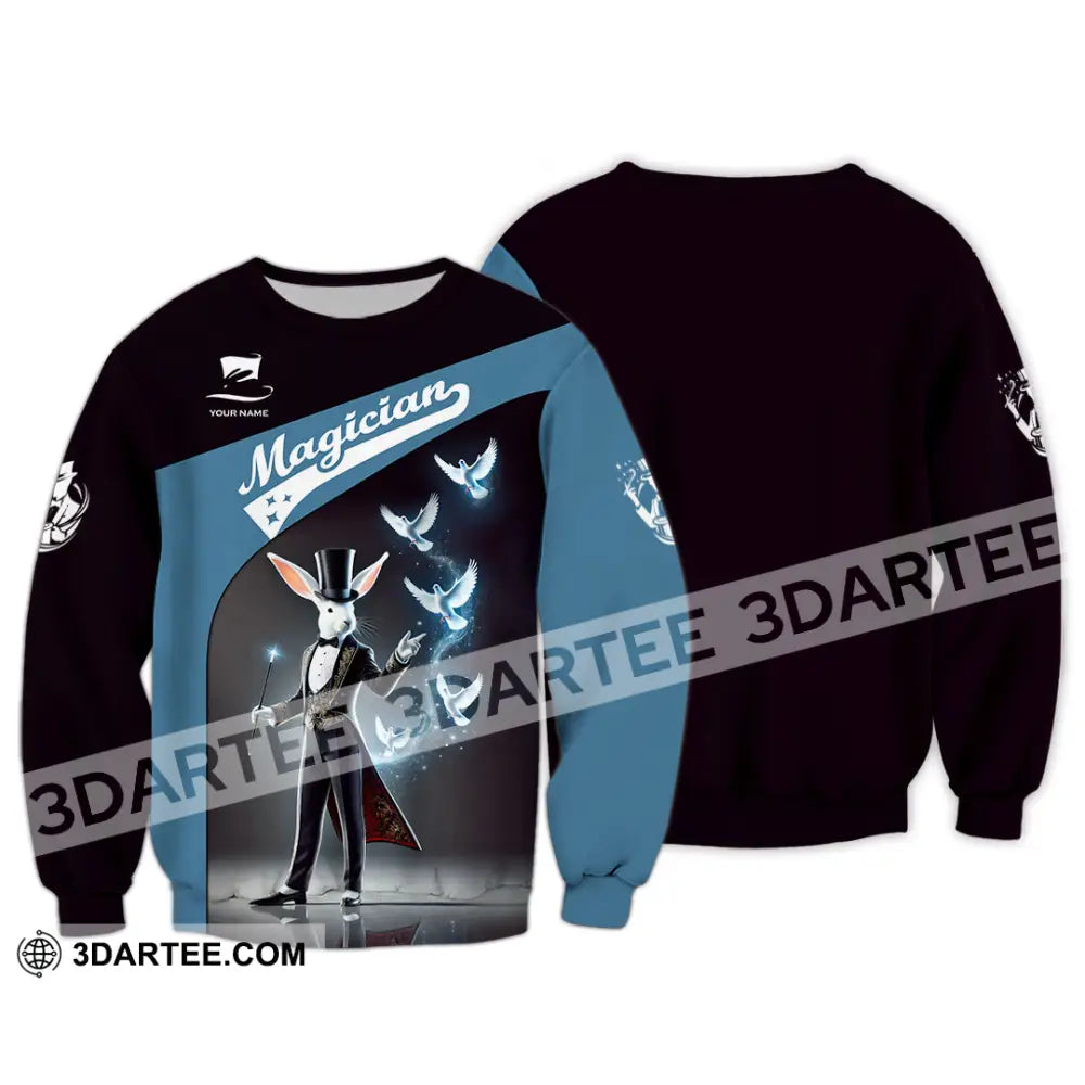 Unisex Shirt Custom Name Magician Long Sleeve Polo / S T-Shirt