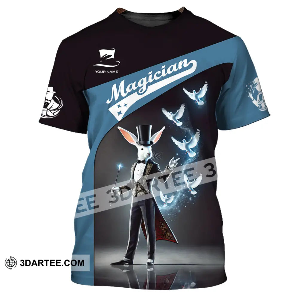 Unisex Shirt Custom Name Magician Long Sleeve Polo T-Shirt / S T-Shirt