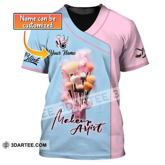 Unisex Shirt Custom Name Makeup Artist T-Shirt Workwear