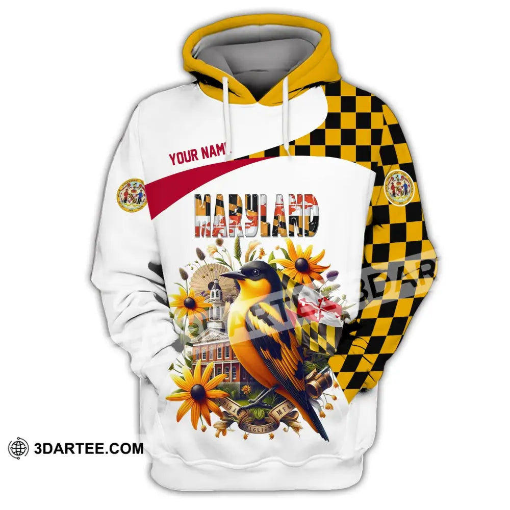 Unisex Shirt Custom Name Maryland Polo Long Sleeve Gift Hoodie / S T-Shirt