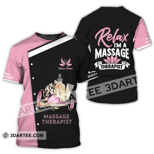 Unisex Shirt - Custom Name Massage Therapist Relax I Am T-Shirt / S T-Shirt