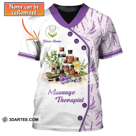 Unisex Shirt Custom Name Massage Therapist Spa T-Shirt T-Shirt