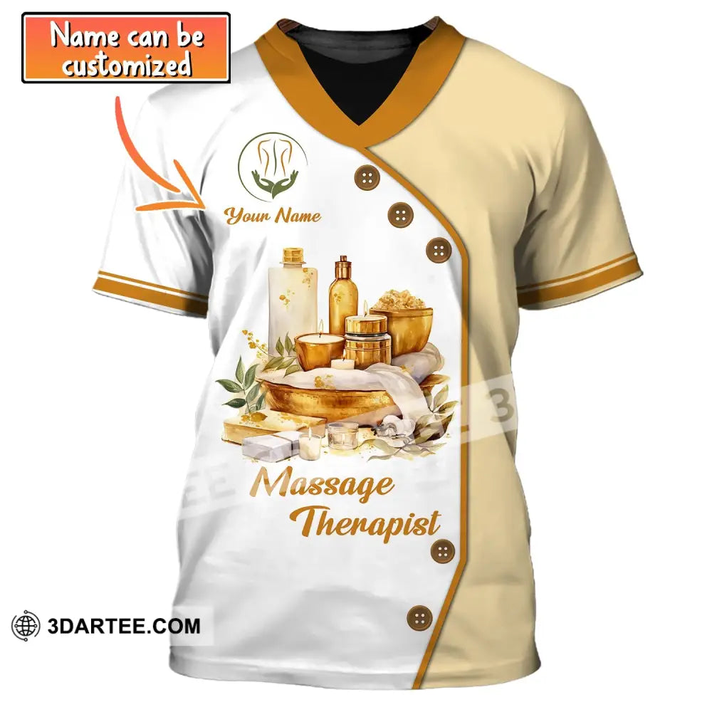 Unisex Shirt Custom Name Massage Therapist Spa T-Shirt T-Shirt