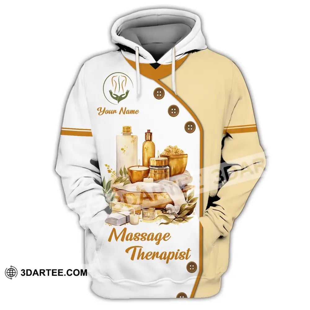 Unisex Shirt Custom Name Massage Therapist Spa T-Shirt Hoodie / S T-Shirt