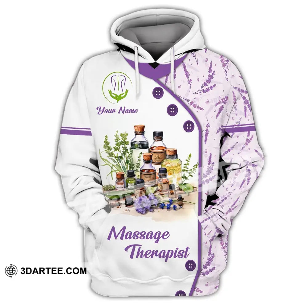 Unisex Shirt Custom Name Massage Therapist Spa T-Shirt Hoodie / S T-Shirt