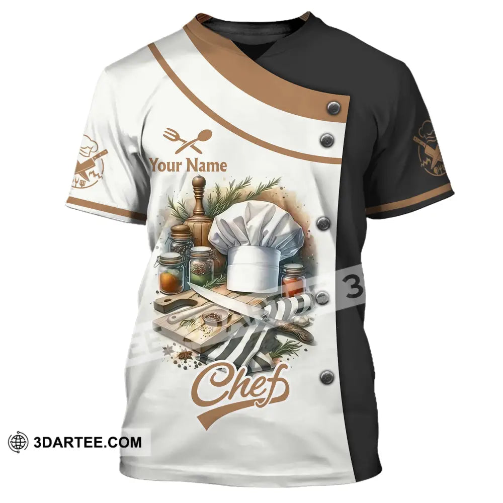 Unisex Shirt Custom Name Master Chef Apparel Polo Long Sleeve Cooking Love T-Shirt / S T-Shirt