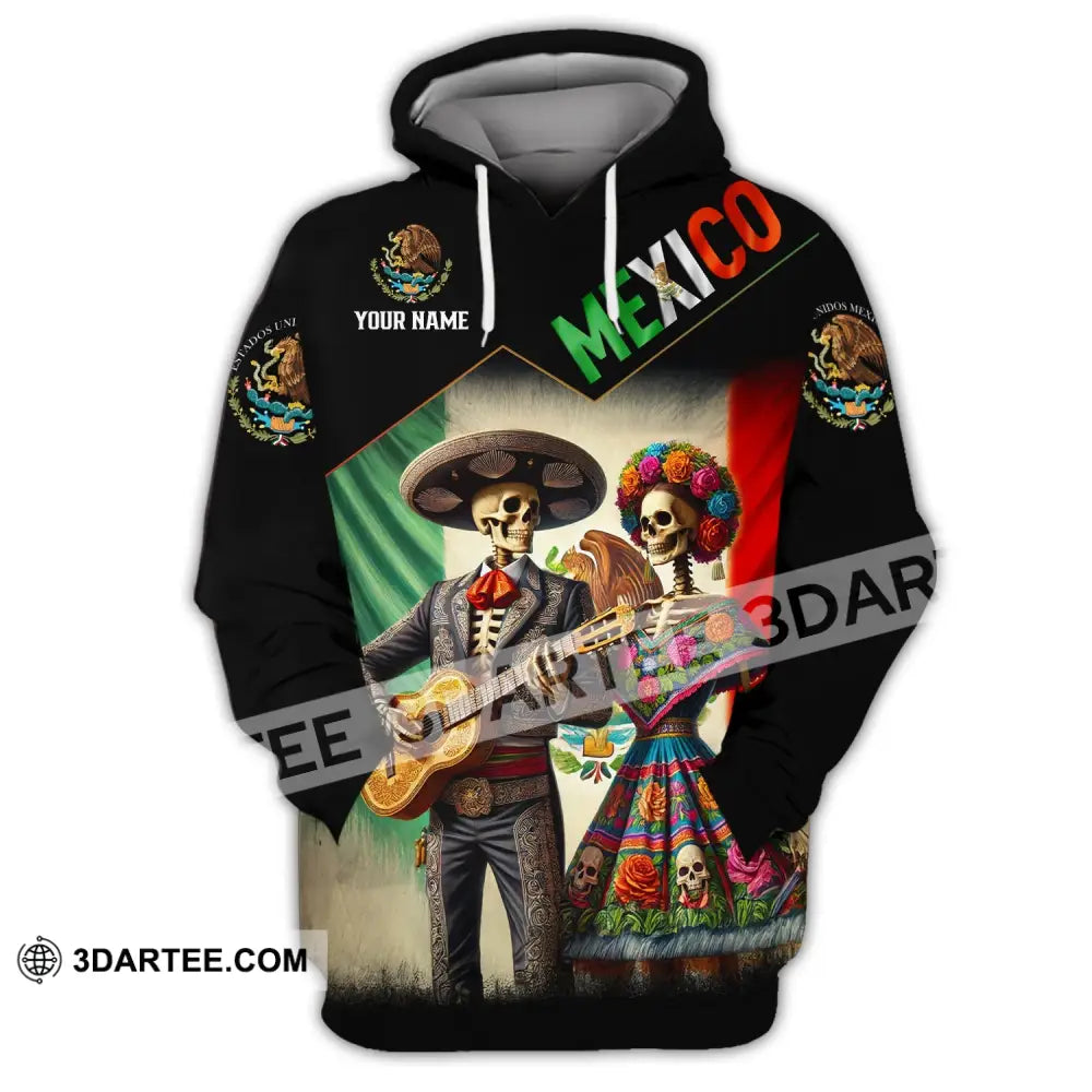 Unisex Shirt - Custom Name Mexico Couple Hoodie / S T-Shirt