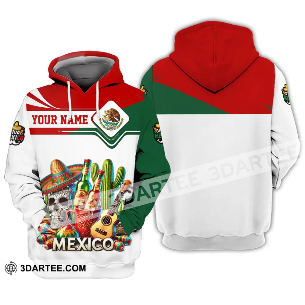 Unisex Shirt Custom Name Mexico Lover Polo Long Sleeve Mexican Gift Hoodie / S T-Shirt