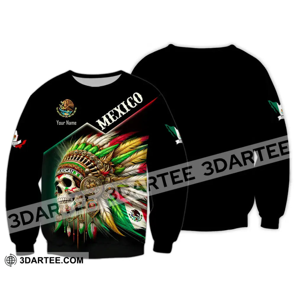 Unisex Shirt Custom Name Mexico Lover Polo Long Sleeve Mexican Gift / S T-Shirt