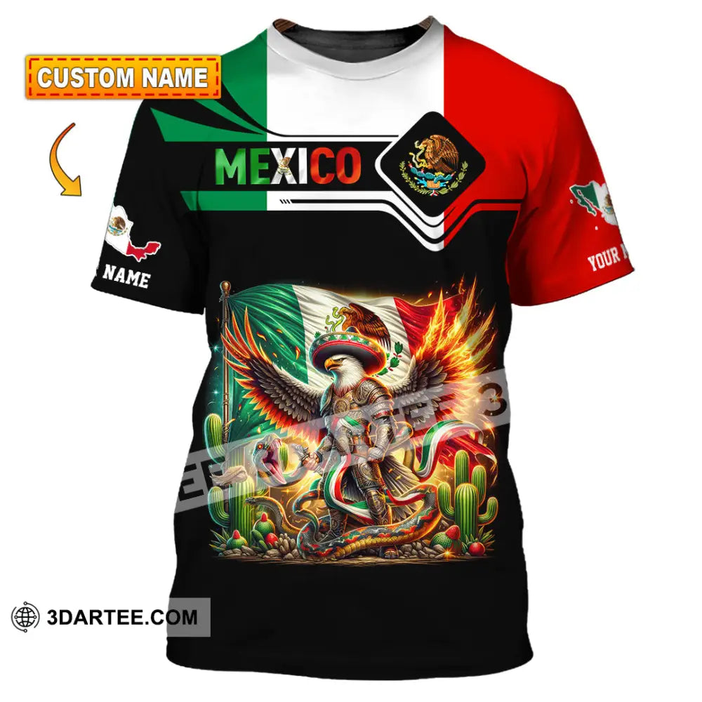 Unisex Shirt Custom Name Mexico Lover Polo Long Sleeve Mexican Gift T-Shirt