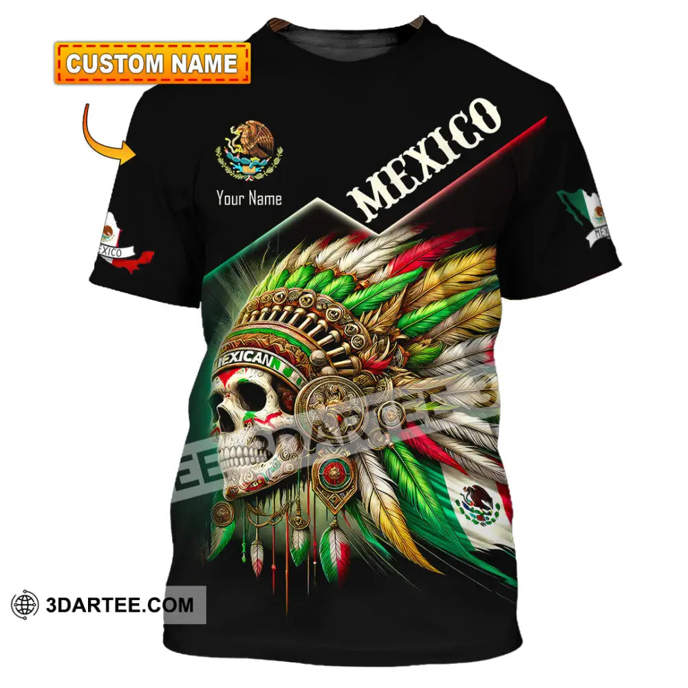 Unisex Shirt Custom Name Mexico Lover Polo Long Sleeve Mexican Gift T-Shirt