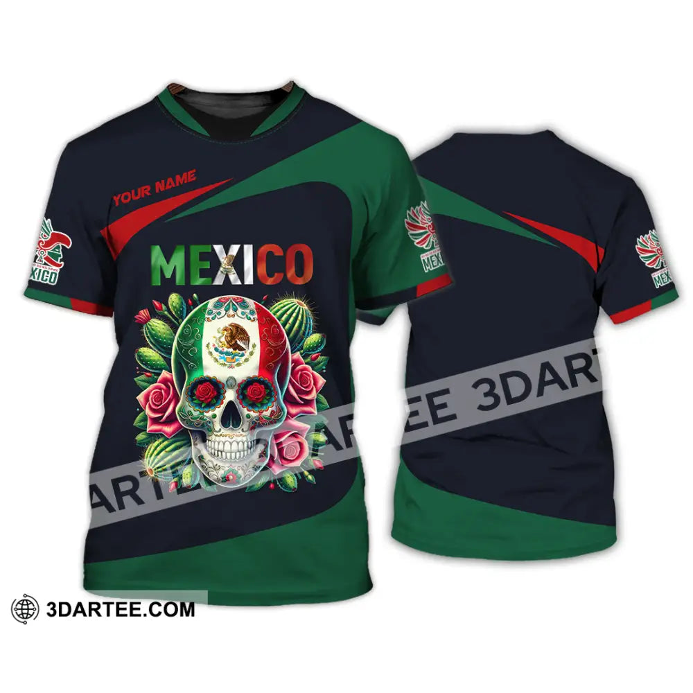 Unisex Shirt Custom Name Mexico Lover Polo Long Sleeve Mexican Gift T-Shirt / S T-Shirt