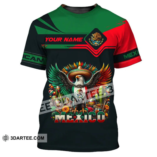 Unisex Shirt Custom Name Mexico Lover Polo Long Sleeve Mexican Gift T-Shirt / S T-Shirt