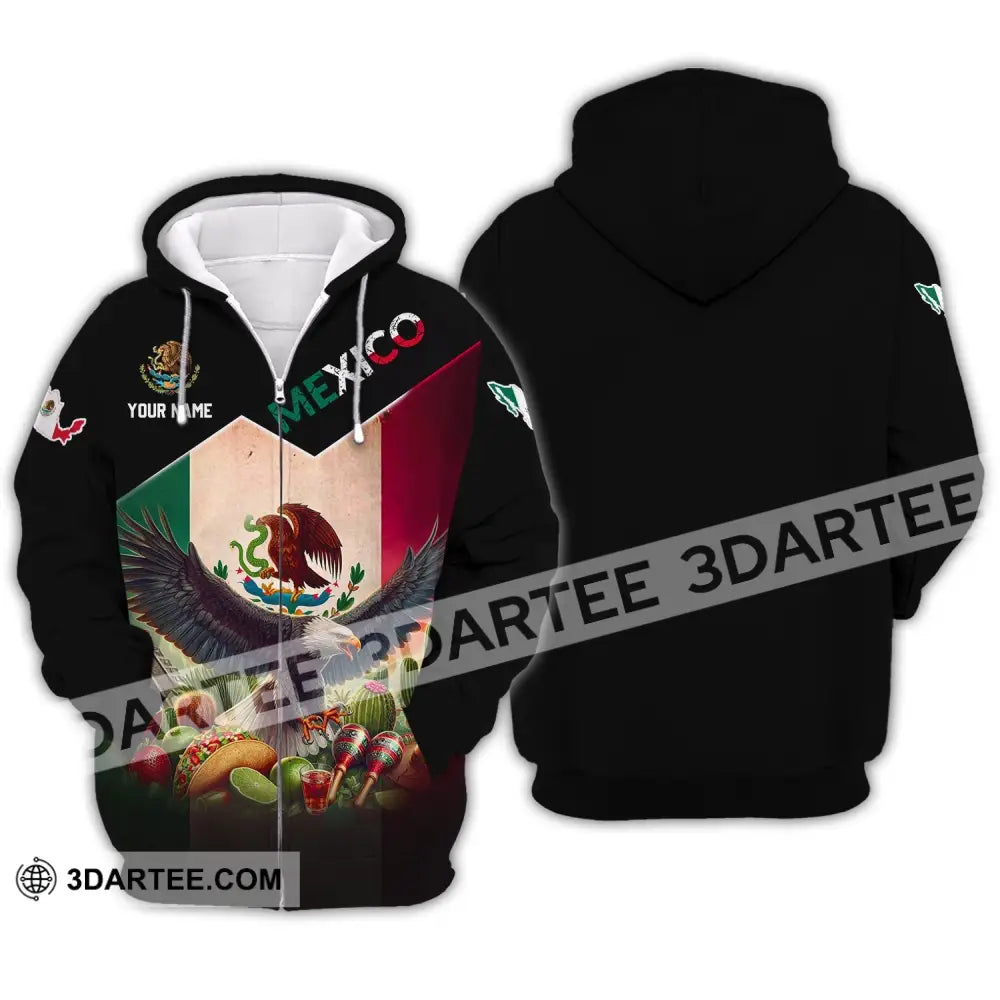 Unisex Shirt - Custom Name Mexico National Team Zipper Hoodie / S T-Shirt