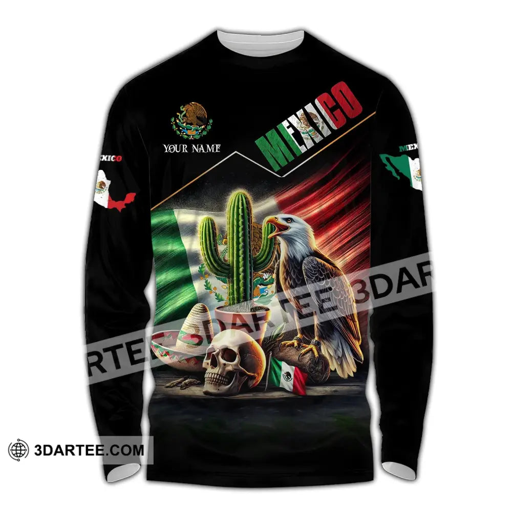 Unisex Shirt Custom Name Mexico Polo Long Sleeve Gift / S T-Shirt