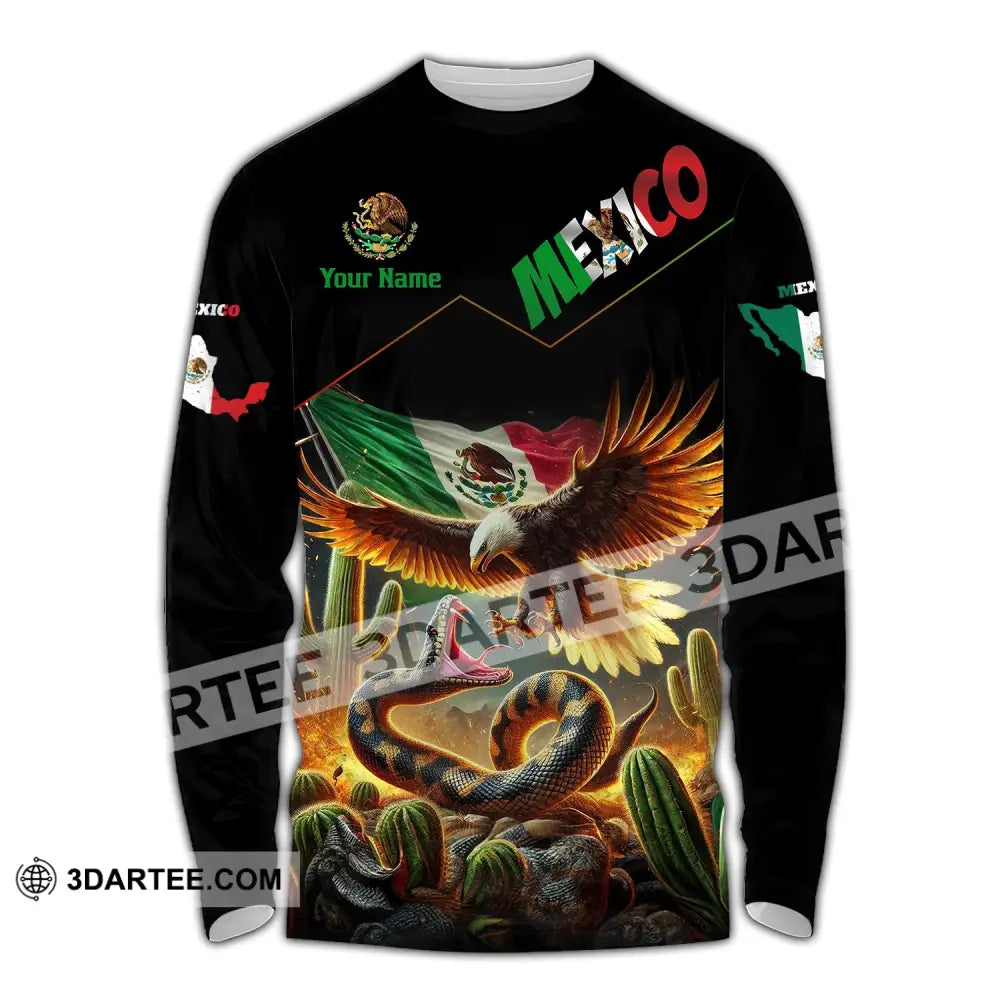 Unisex Shirt Custom Name Mexico Polo Long Sleeve Gift / S T-Shirt