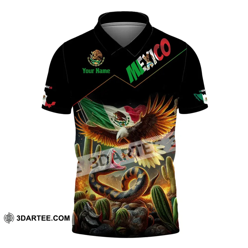 Unisex Shirt Custom Name Mexico Polo Long Sleeve Gift / S T-Shirt