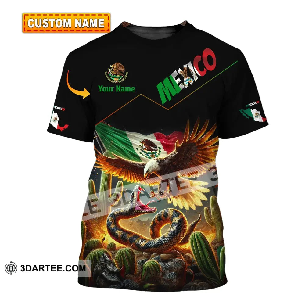 Unisex Shirt Custom Name Mexico Polo Long Sleeve Gift T-Shirt