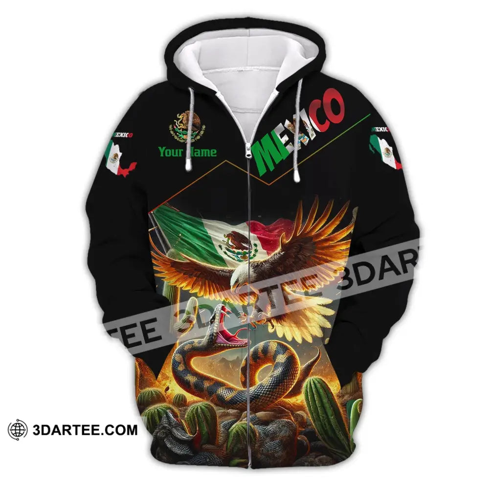 Unisex Shirt Custom Name Mexico Polo Long Sleeve Gift Zipper Hoodie / S T-Shirt