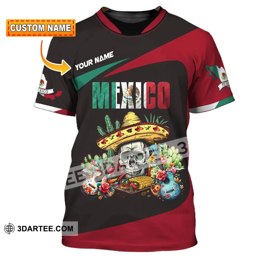 Unisex Shirt Custom Name Mexico Proud Polo Long Sleeve Gift T-Shirt