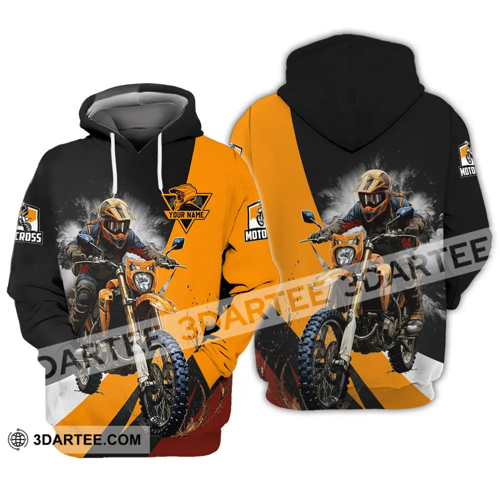 Unisex Shirt - Custom Name Motobike For Player Earth Color Hoodie / S T-Shirt