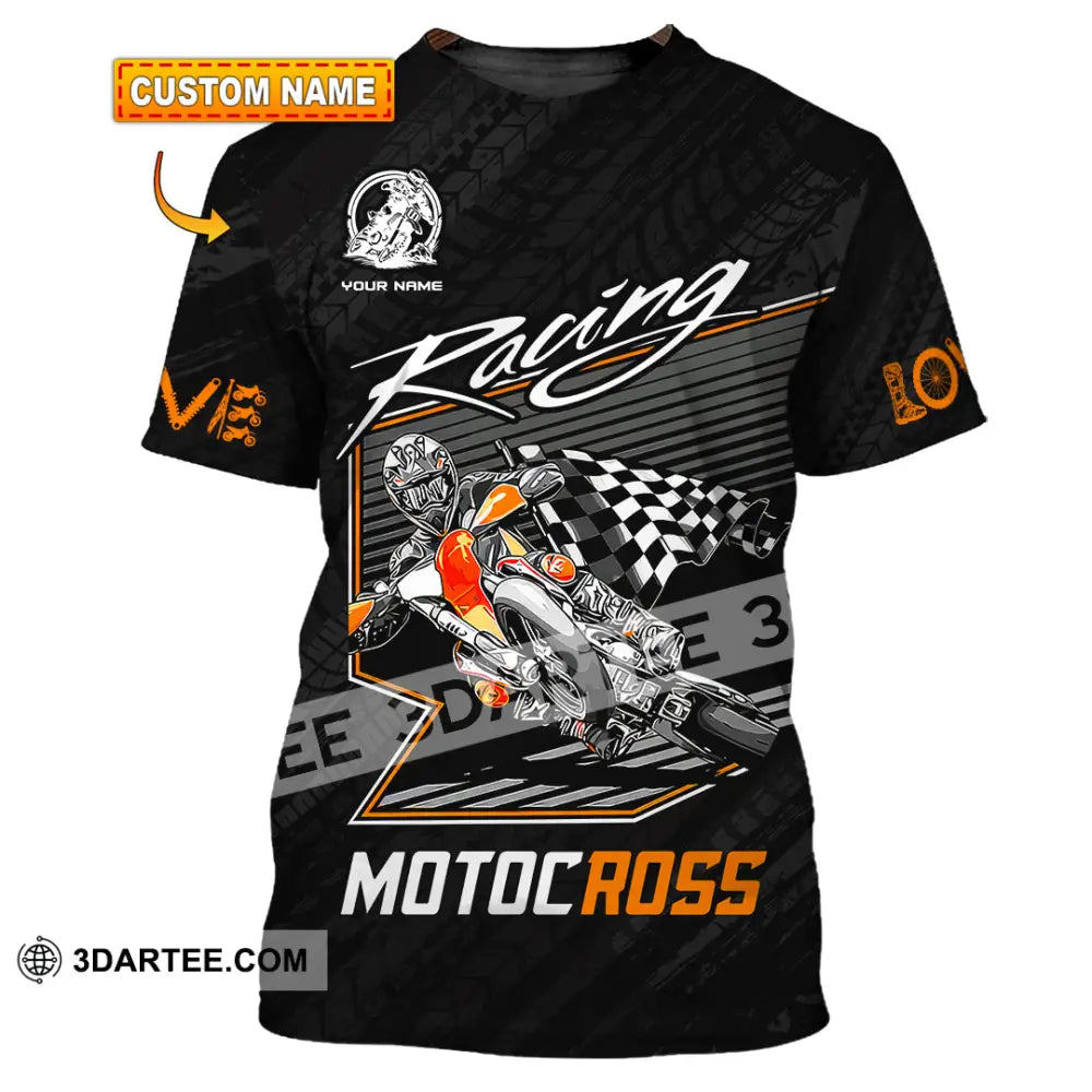 Unisex Shirt - Custom Name Motobike For Player Racing T-Shirt