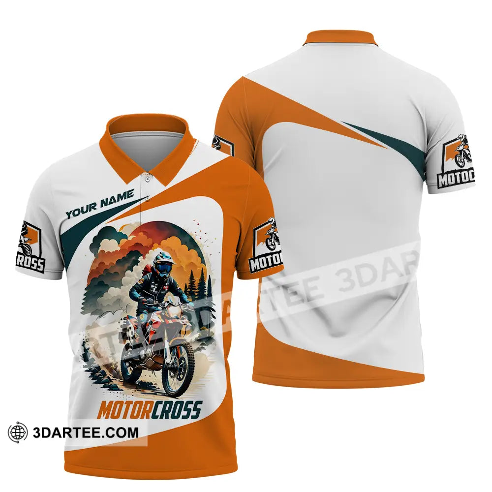 Unisex Shirt - Custom Name Motocross Sport Cross The Forest Polo / S T-Shirt