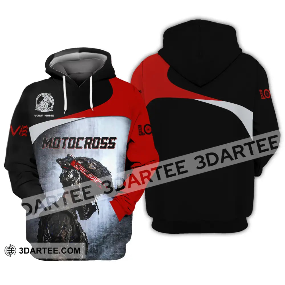 Unisex Shirt - Custom Name Motocross Sport Sporty Human Hoodie / S T-Shirt