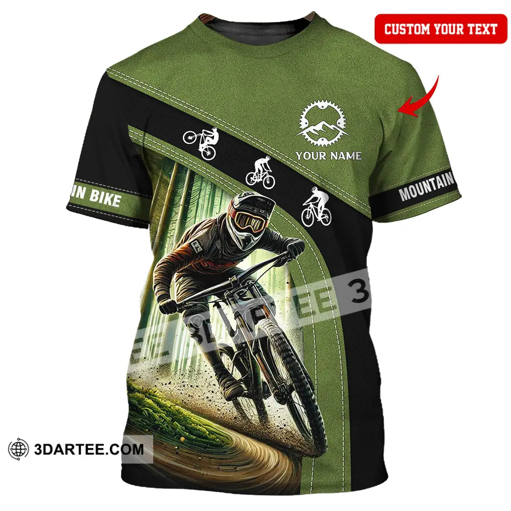 Unisex Shirt - Custom Name Mountain Bike Forest Player T-Shirt